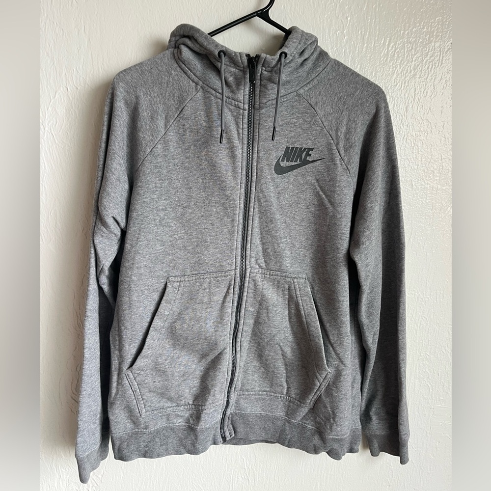 Nike Gray Zip-Up Hoodie Women’s Medium